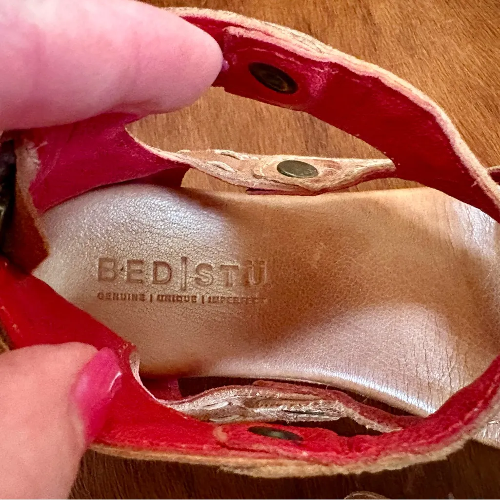 Bed Stu  Leather Sandals Zip Up Back - Image 5