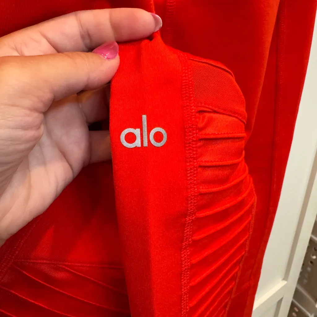 ALO Yoga high waist motto leggings - red - Image 4