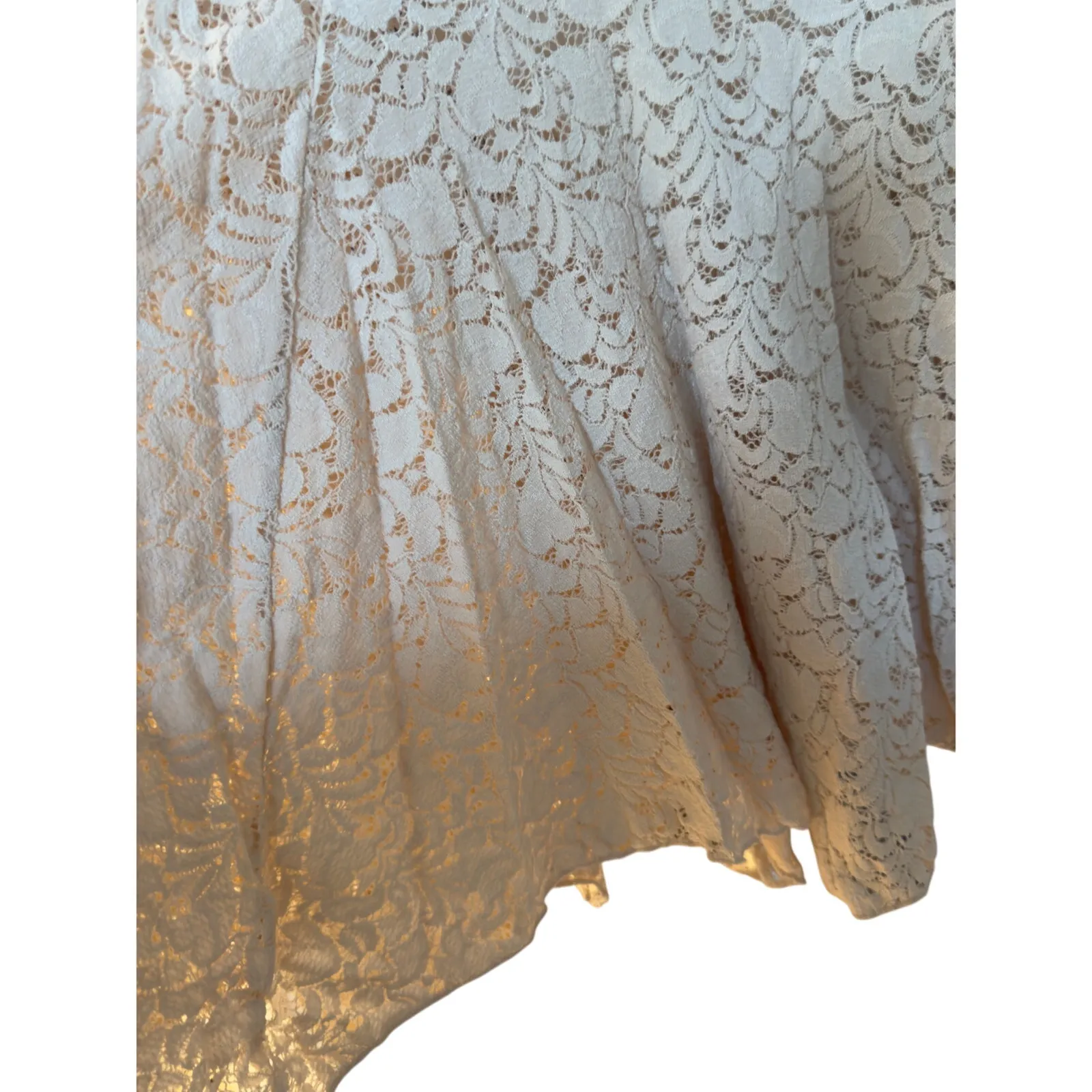 Free People Juliet Lattice Cream Lace Dress Size Small - Image 8