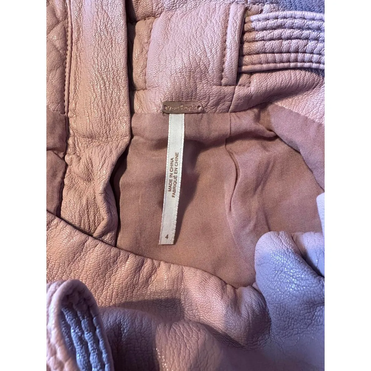 Free People Payton Paperbag Faux-Leather Mini Skirt in Mauve Women’s size 4 - Image 8