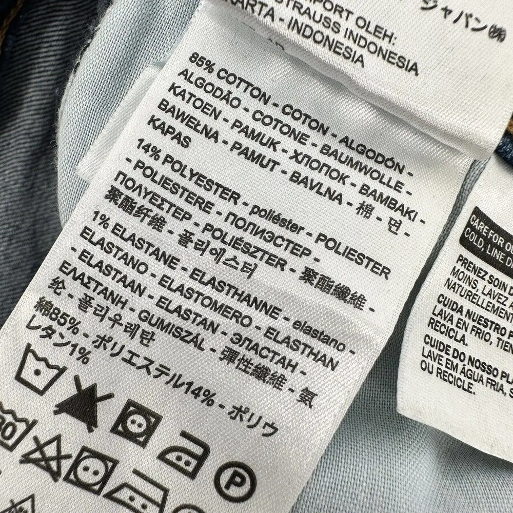 Levi’s Wedgie Straight Jeans Denim Button Fly Stretch Dark Wash Size 29 - Image 8