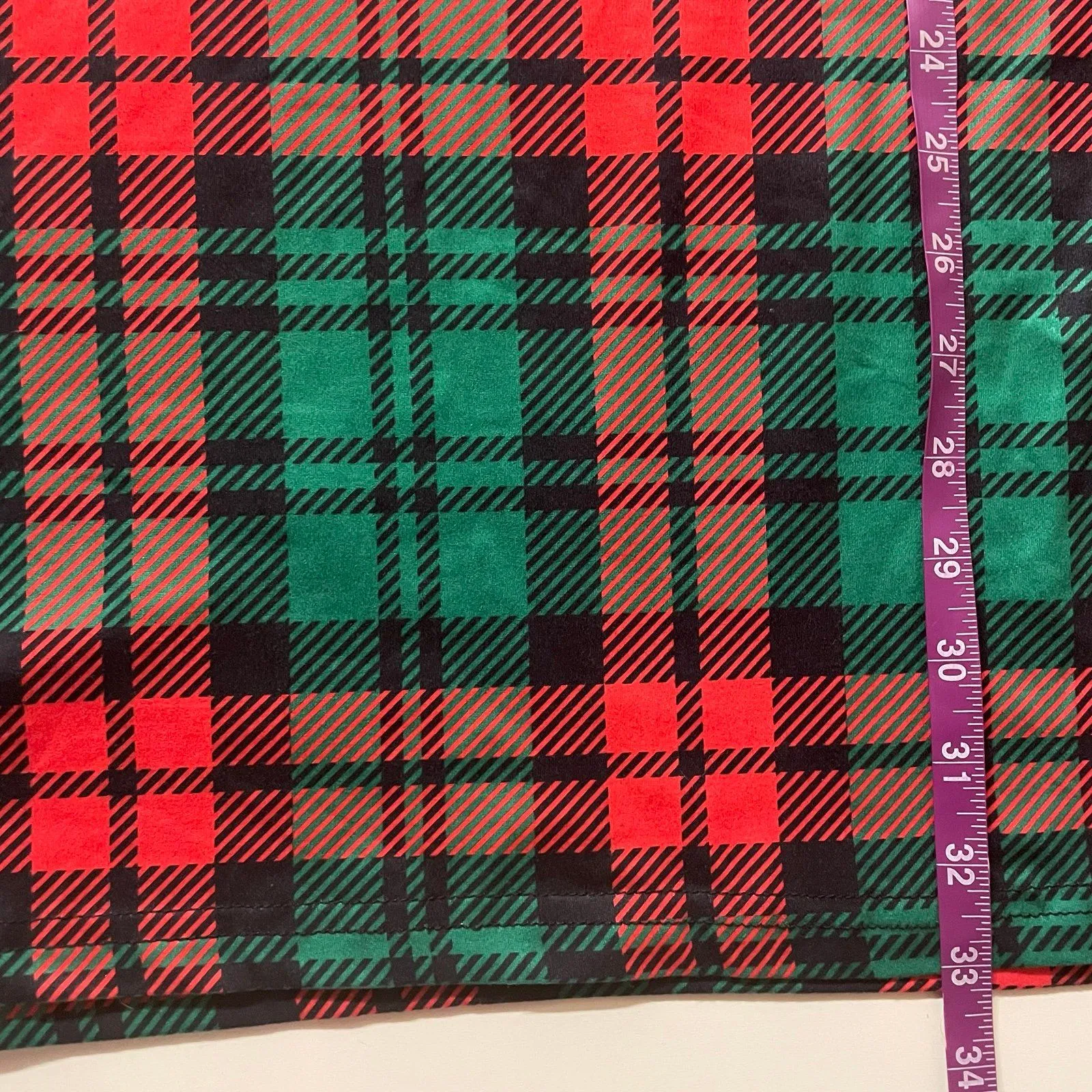 Deer Rose Green & Red Plaid Bodycon Mini Dress Size M GUC - Image 8