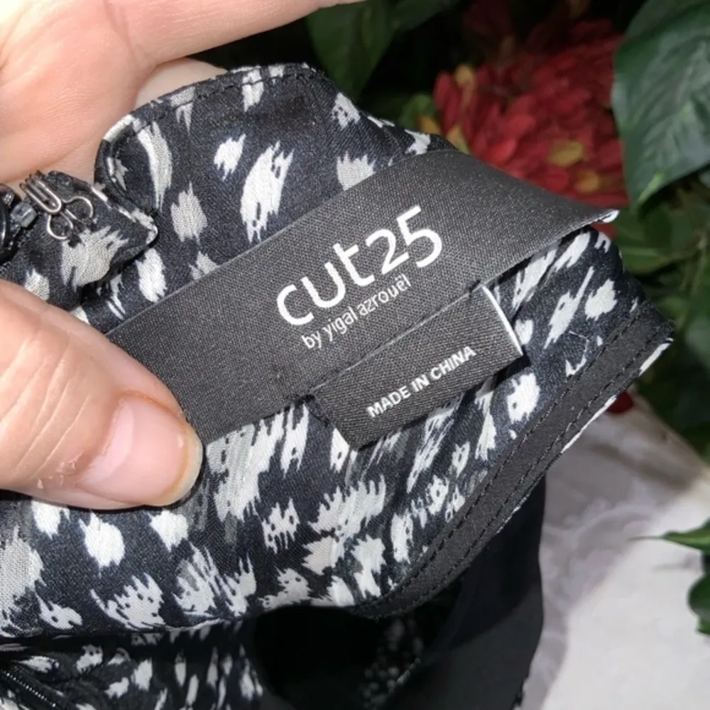 Cut25 Yigal Azrouel Black & White Sleeveless Razorback Mini Prom Event Dress 8 - Image 10