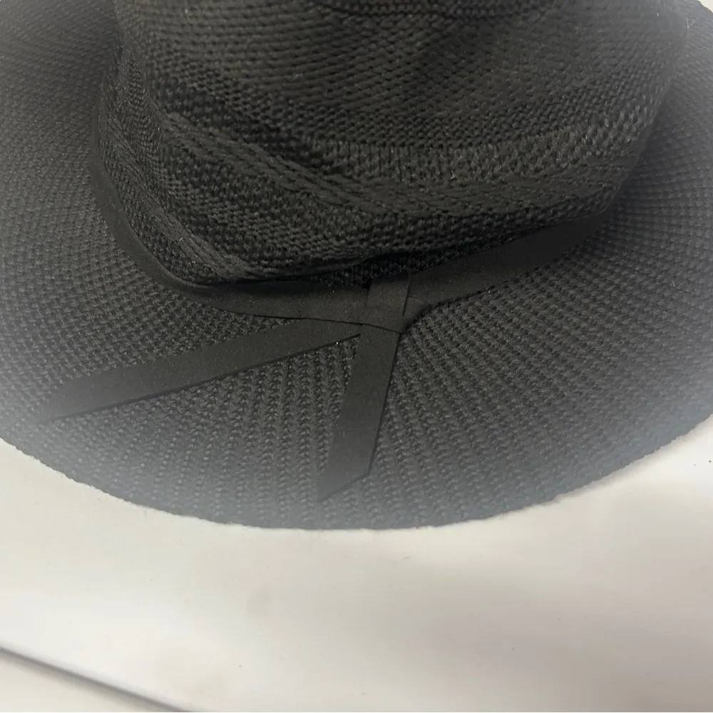 Treasure & Bond  Texture Panama Hat One Size Black - Image 5
