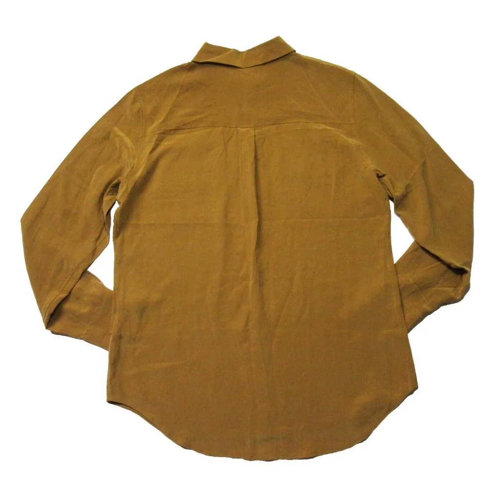 NWT Equipment Slim Signature in Bronze Washed Silk Button Down Shirt L $214 - Image 5