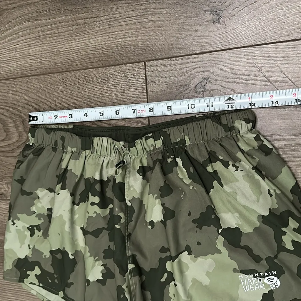 Mountain Hardwear Shade Lite 3” Green‎ Camo Lined Hiking Running Shorts Size XS - Image 8