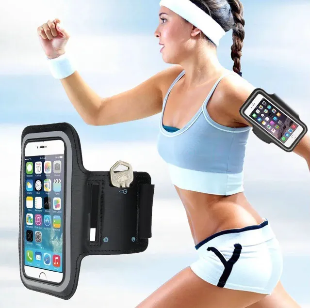 iPhone/Galaxy Sport Gym Exercise Armband Black - Image 6