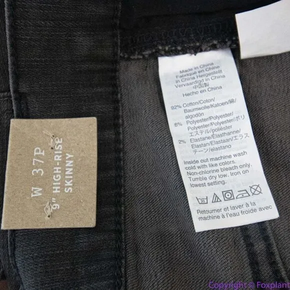 NEW Madewell‎ petite High-Rise Skinny Jeans in Black Sea, 37P - Image 16