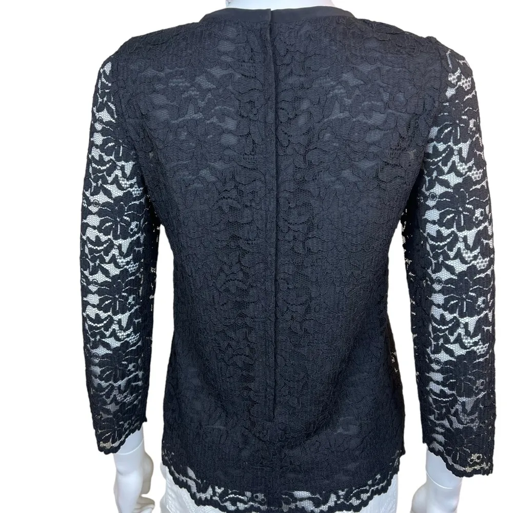 Dolce & Gabbana Staff Floral Lace Overlay Blouse Top - Image 7