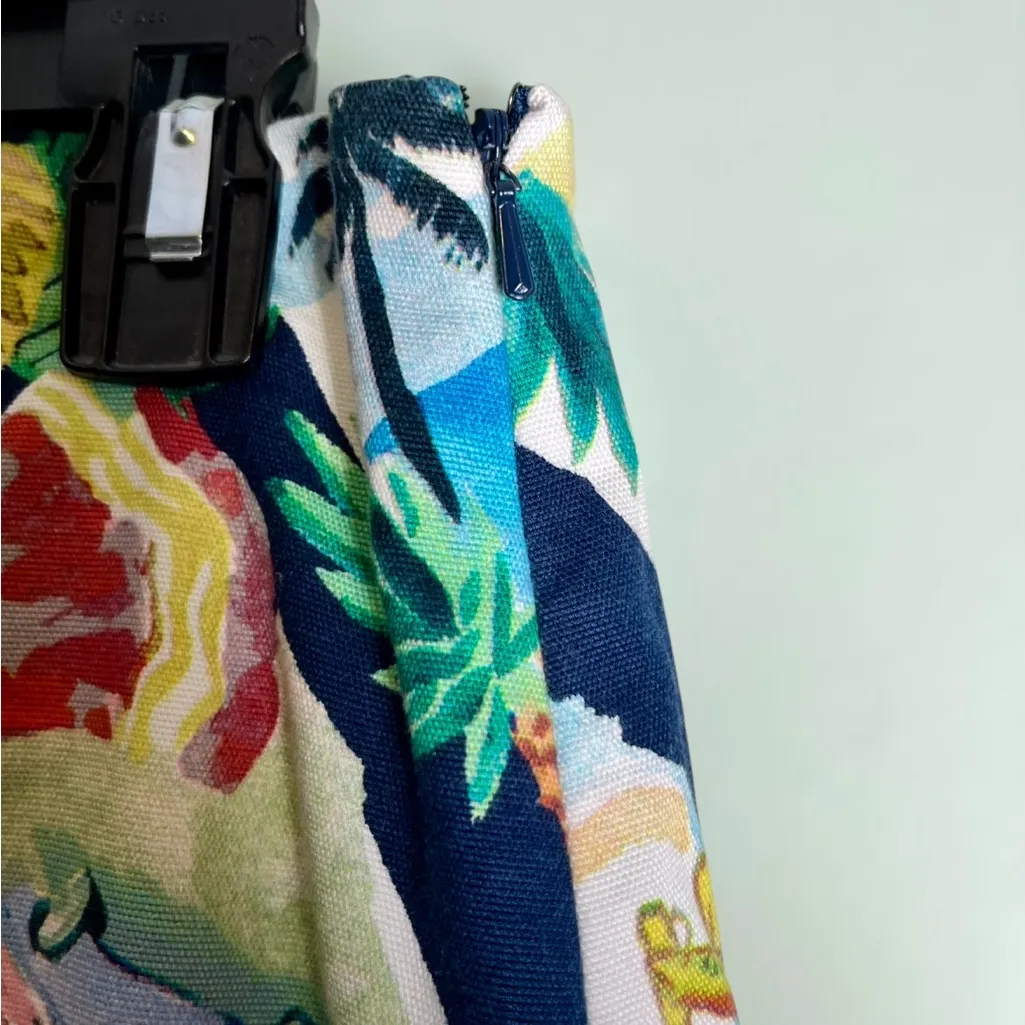 Talbots Skirt. Tropical Flamingo Hawaiian Print. Straight Stretch. Size 8 - Image 4