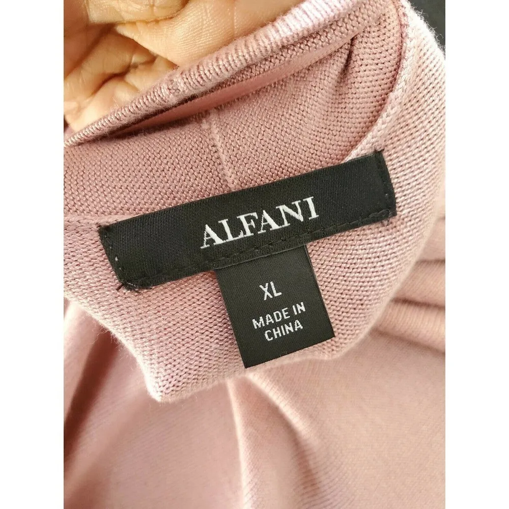 Alfani Open Front Long Sleeve Casual Top Shirt Pink Size XL - Image 8