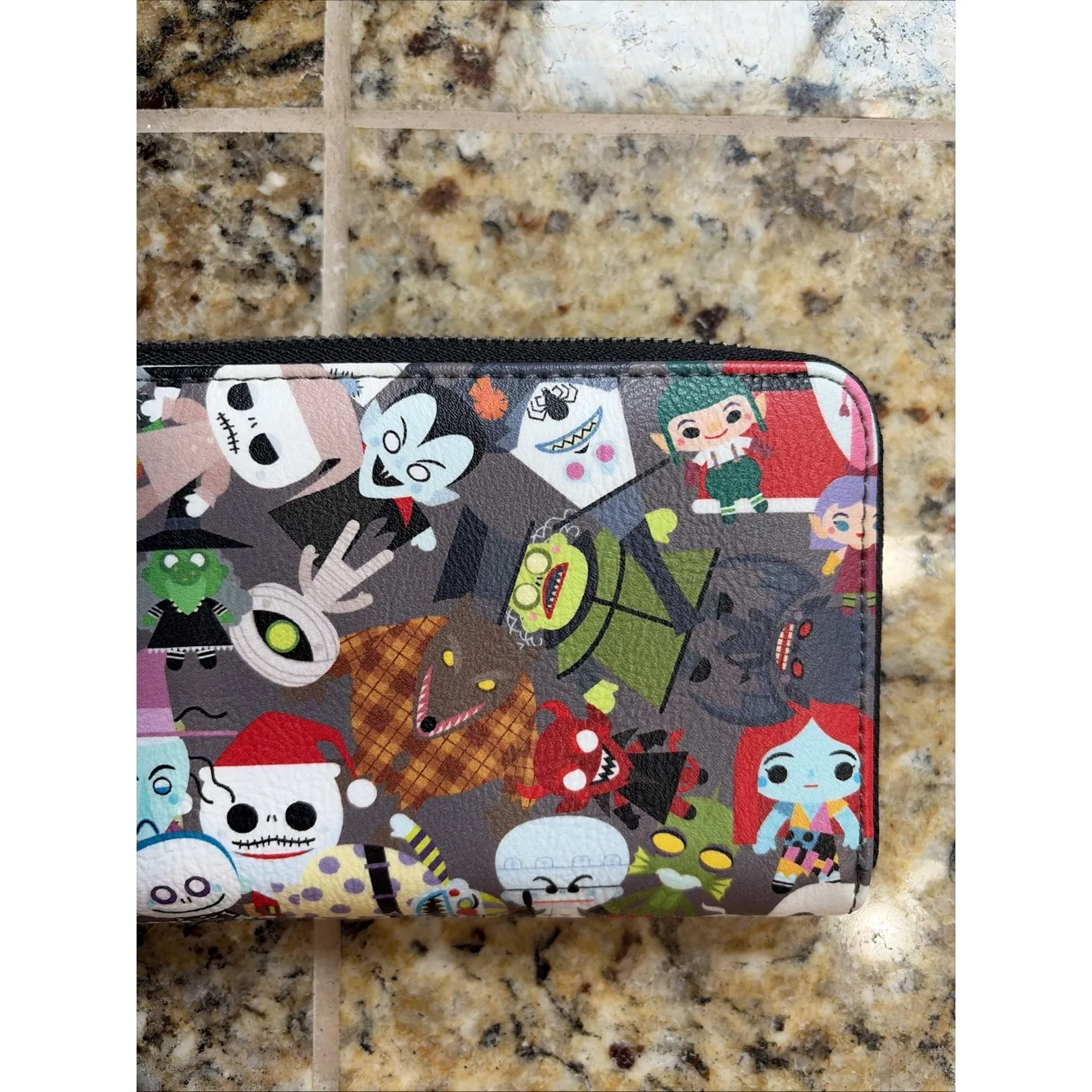 Loungefly Disney Tim Burton Nightmare Before Christmas Zip Around Card Wallet - Image 8