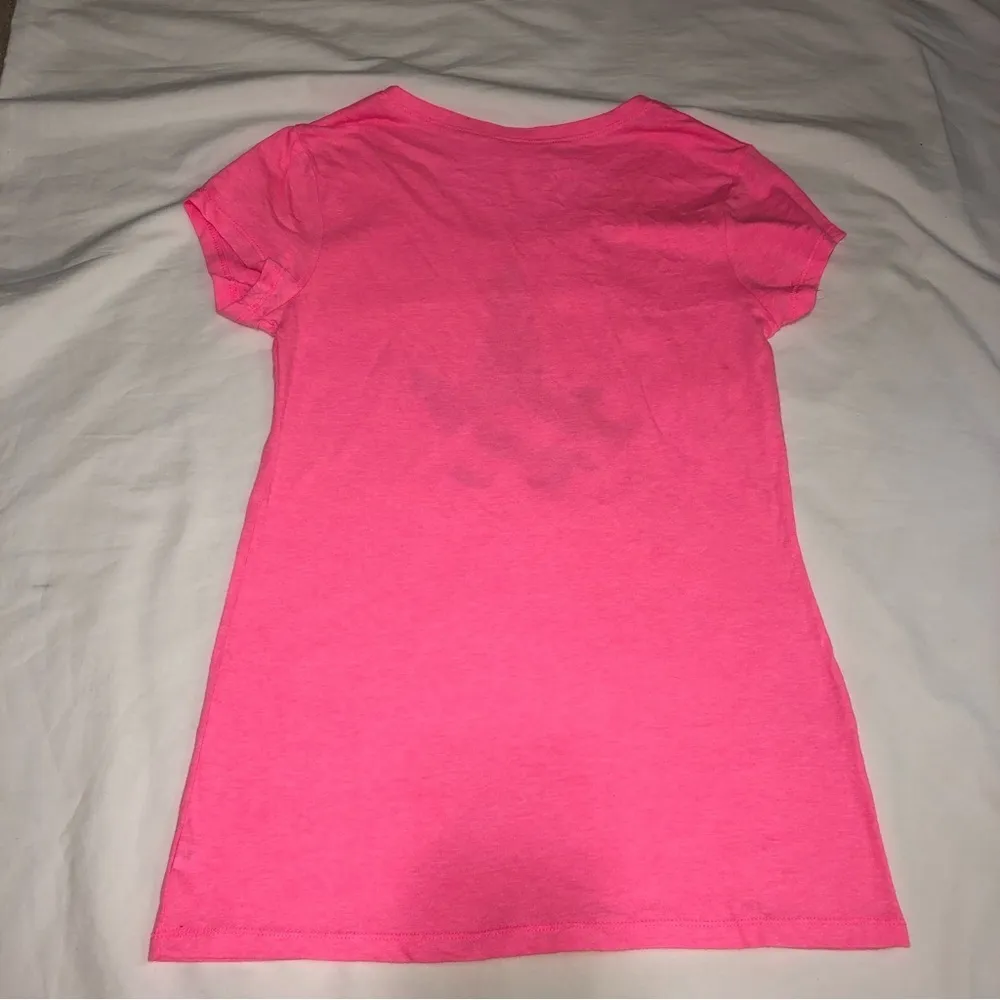 Unicorn Shirt Size Juniors L Pink Short Sleeve Tee Barbie Whimsical Fantasy - Image 6