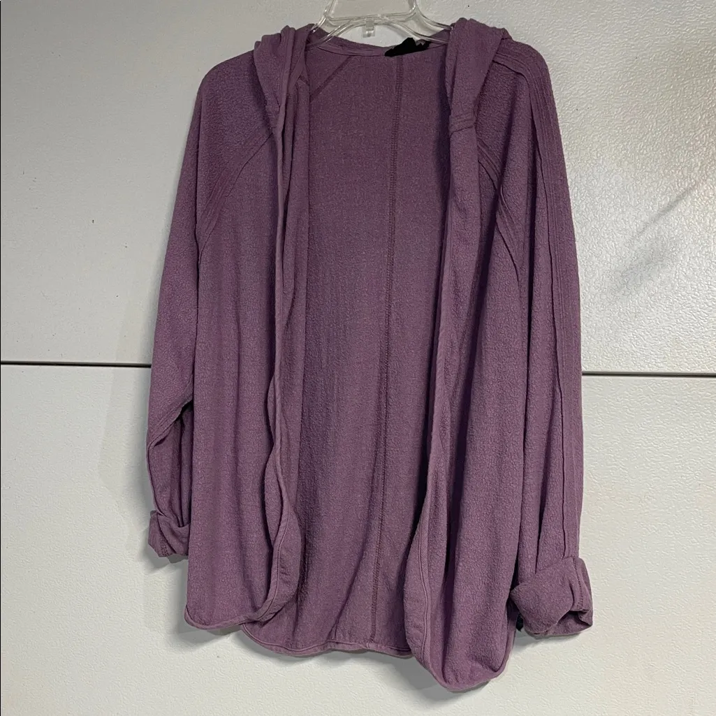 OUT FROM UNDER URBAN OUTFITTERS WOMENS PURPLE TEXTURED CARDIGAN SWEATER LARGE - Image 2