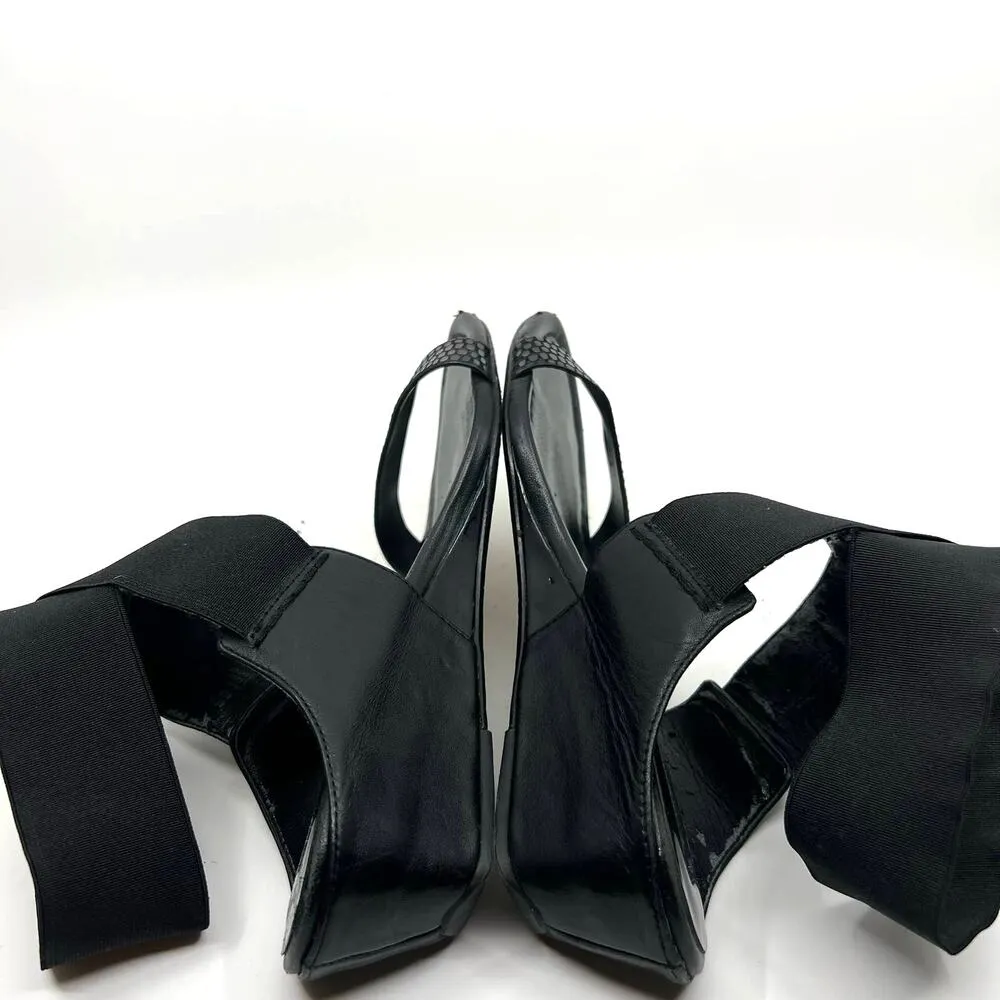 Donald Pliner Ankle Strap Black Leather Sandal 8.5 US - Image 7