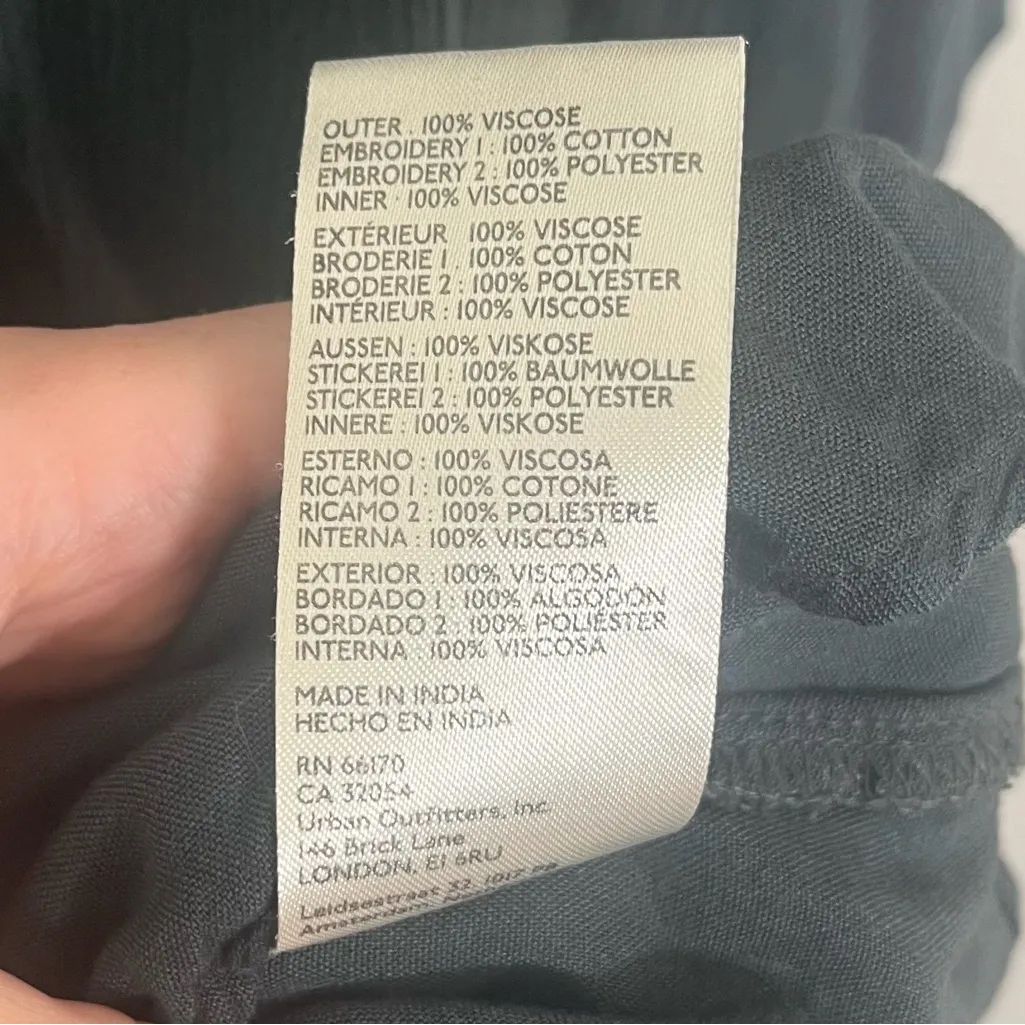 Free People Riley Embroidered Maxi Dress Dark Green XS - Image 9