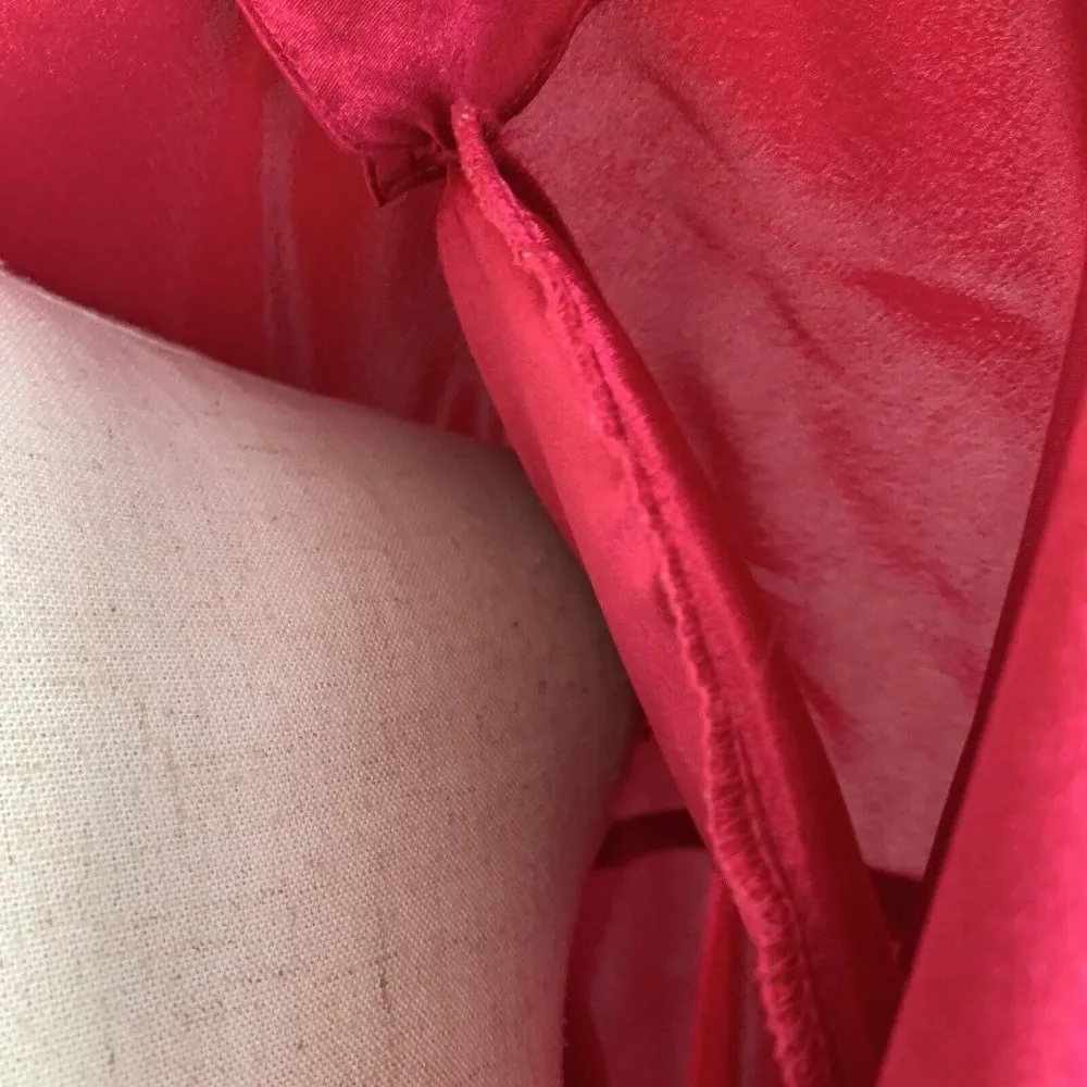 Vintage Victorias Secret Womens Medium Night Shirt Pink Gold Label Faux Pearl - Image 7