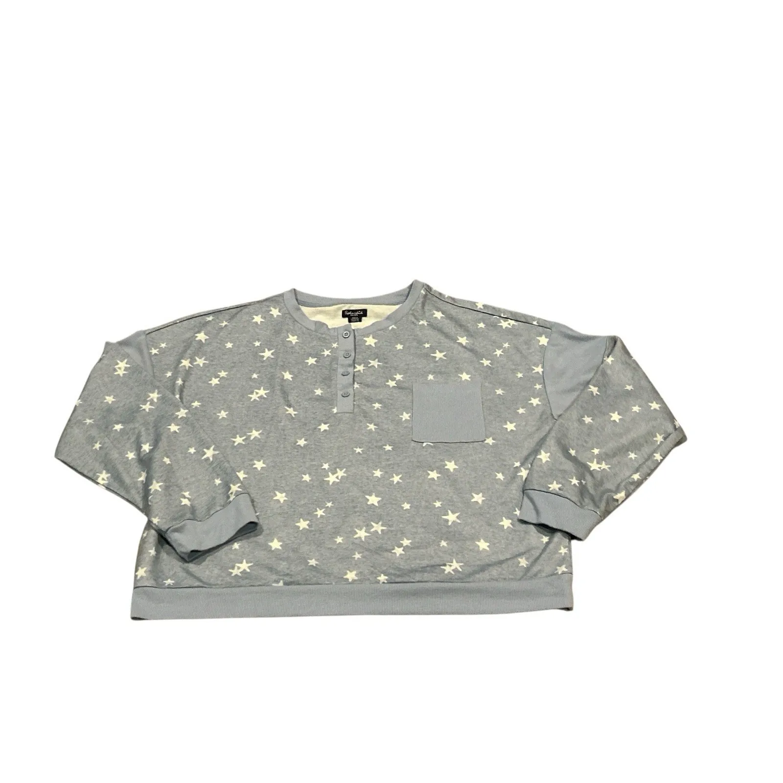 Splendid Women 2-Piece PJ Lounge Set BLUE Stars Drawstring & Pockets‎ Choose XXL - Image 2