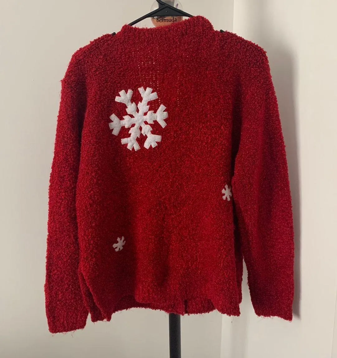 Vintage Retro Christmas Sweater Red - Image 4
