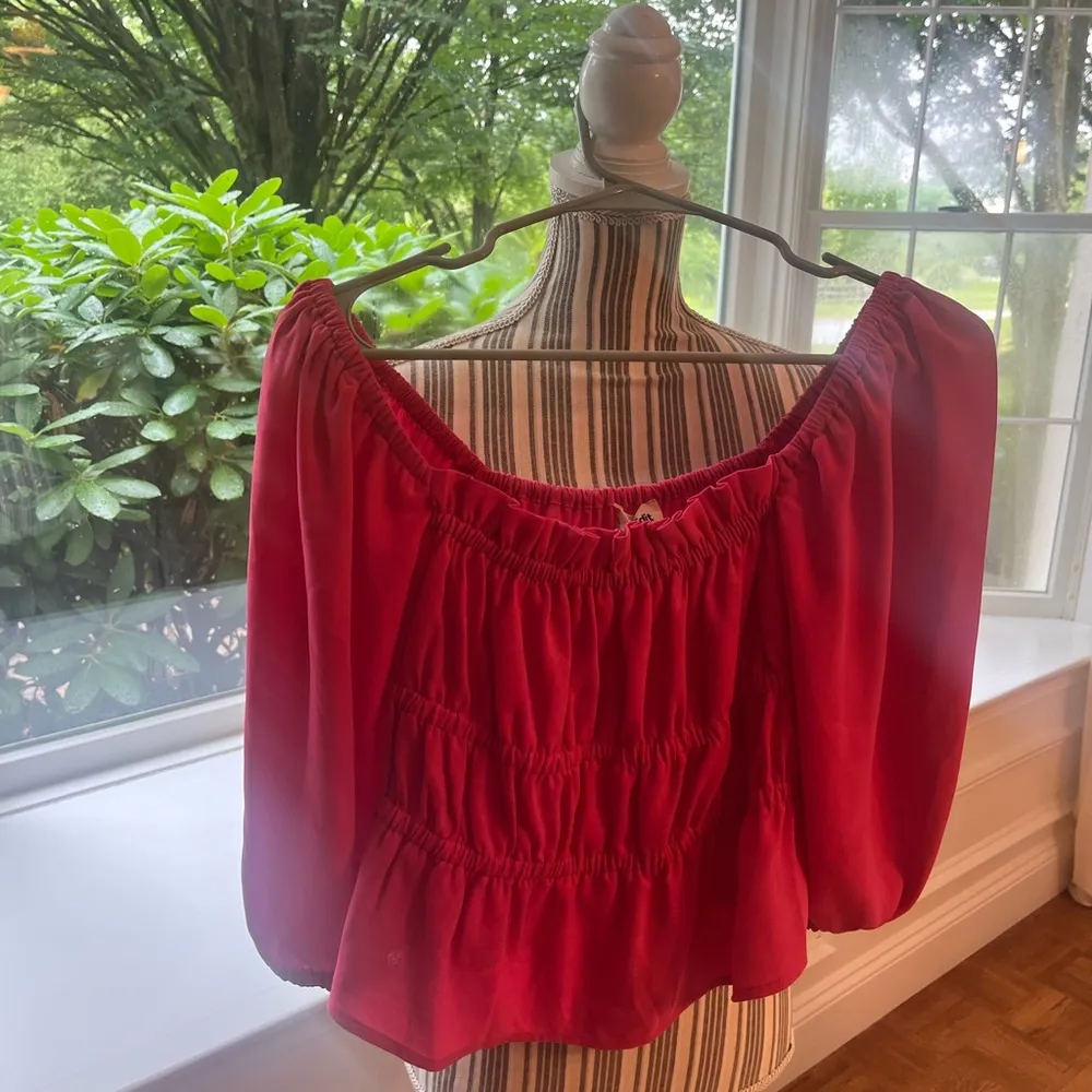 Chic Pink Smocked 3/4 Sleeve Blouse - Image 2