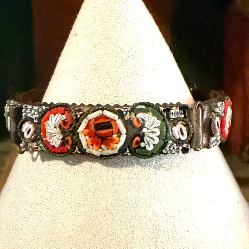 Vintage Italian Micro Mosaic Bracelet - Image 7