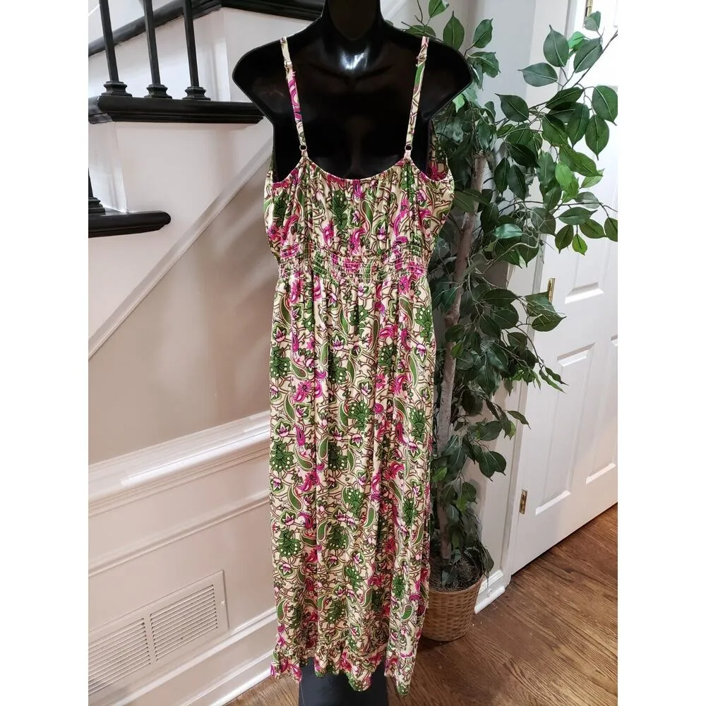 New Look Women's Multicolor 100% Rayon V-Neck Sleeveless Long Maxi Dress Size XL - Image 6