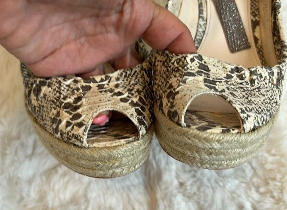 Coach Maritza Snake Espadrille Wedge Sandals - Image 6