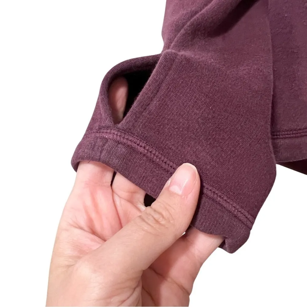 ATHLETA Karma Asymmetric Pullover Sweatshirt Plum Sz M - Image 5