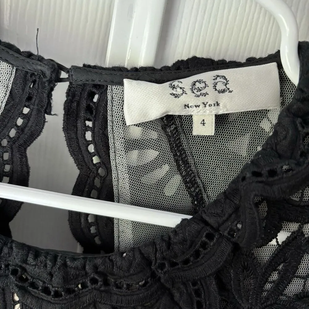 Sea New York Jumpsuit Womens Size 4 Winnie Lace Black Professional - Image 4