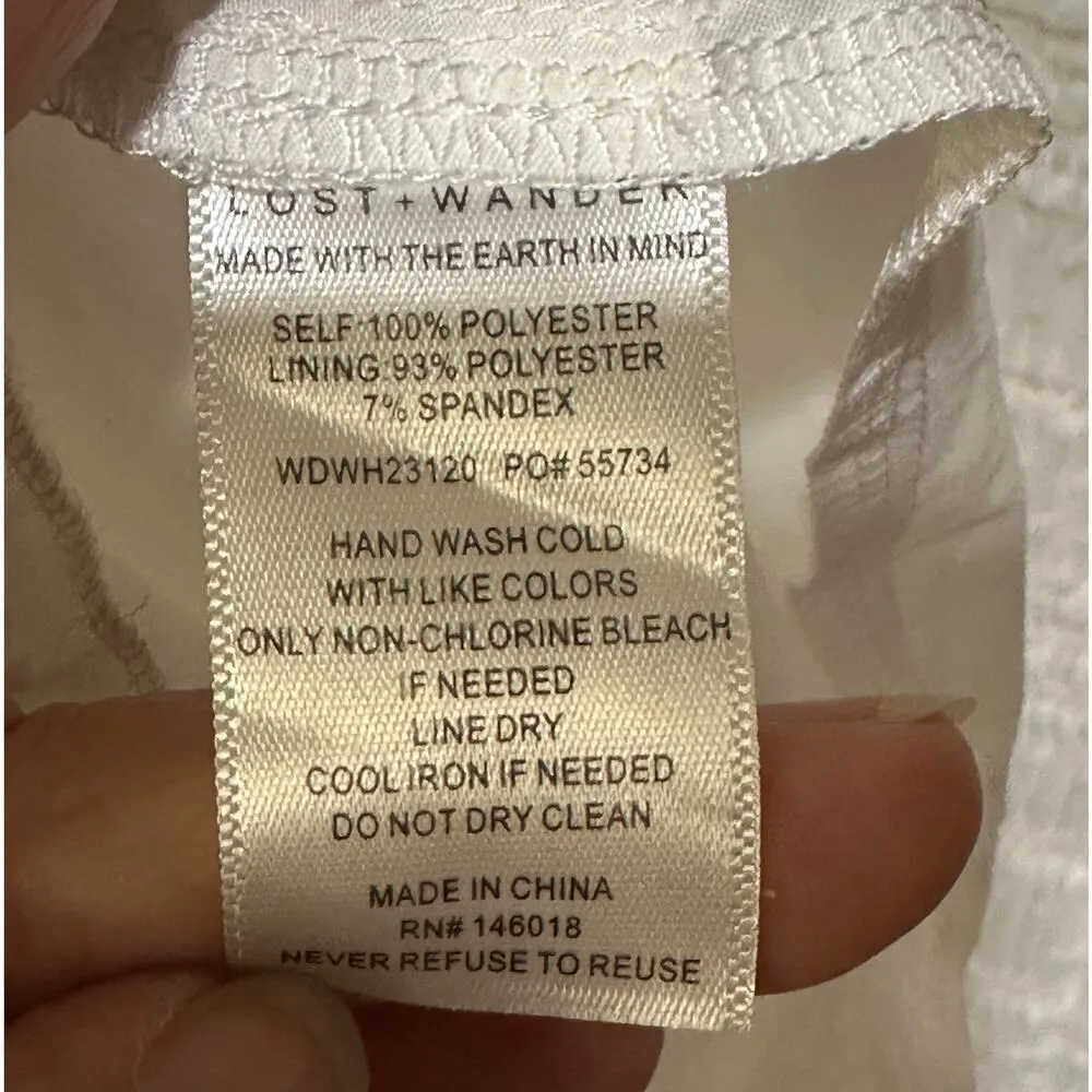 Lost + Wander Calla Lily White Tiered Midi Dress Sz Medium NWT Feminine Romantic - Image 14