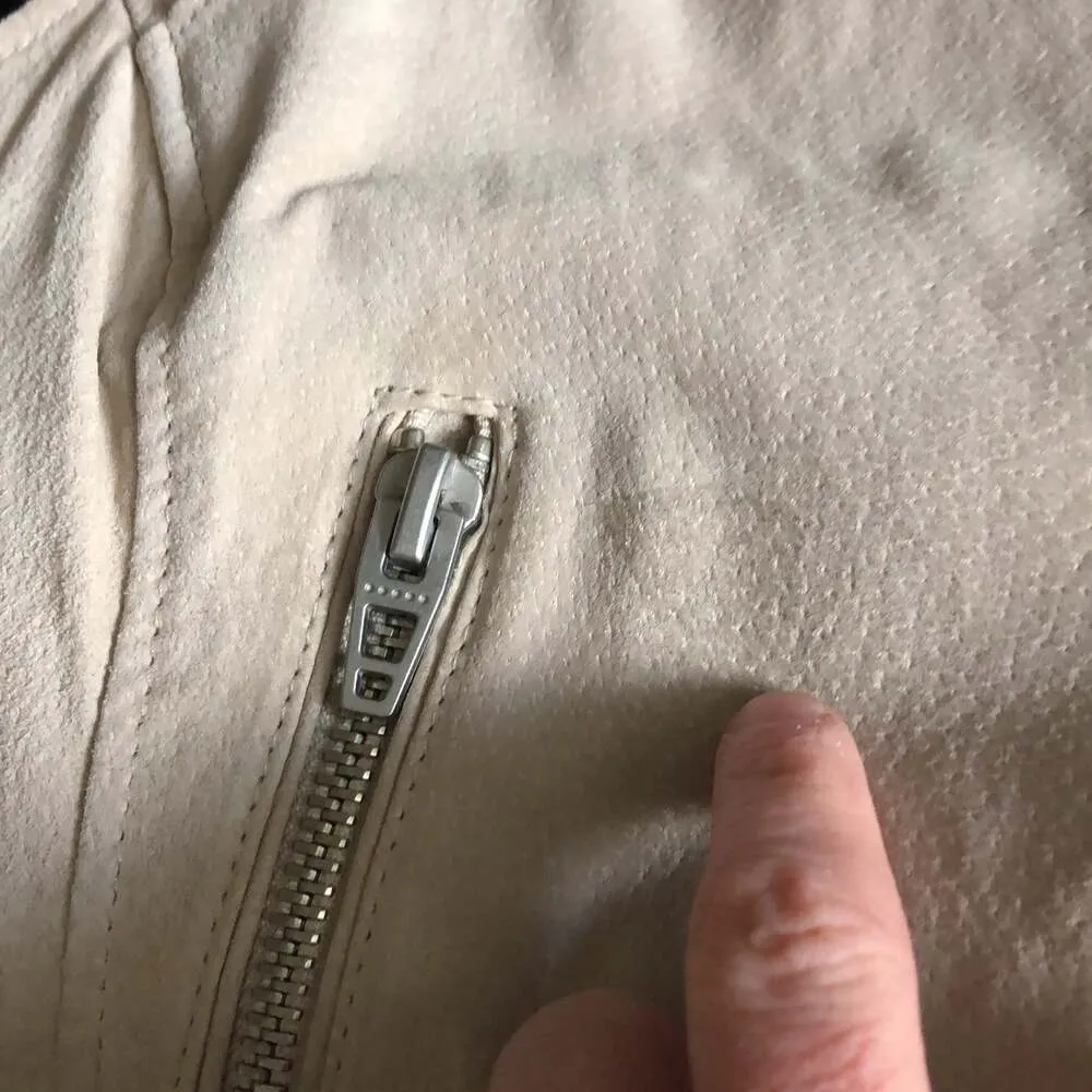 Blank NYC Suede Leather cZip Front Moto Vest size medium - Image 12