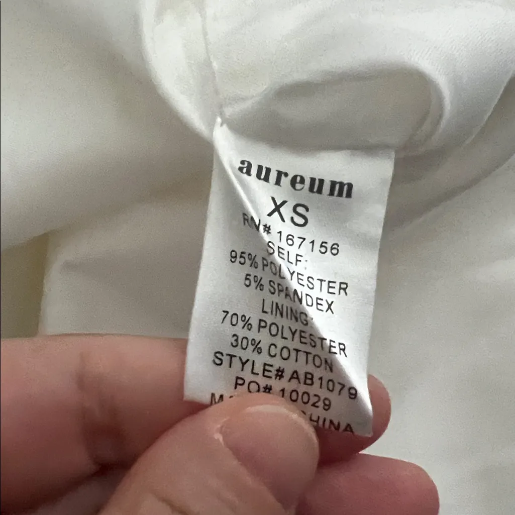 Aureum Feathered Flare Pants White Size XS - Image 2