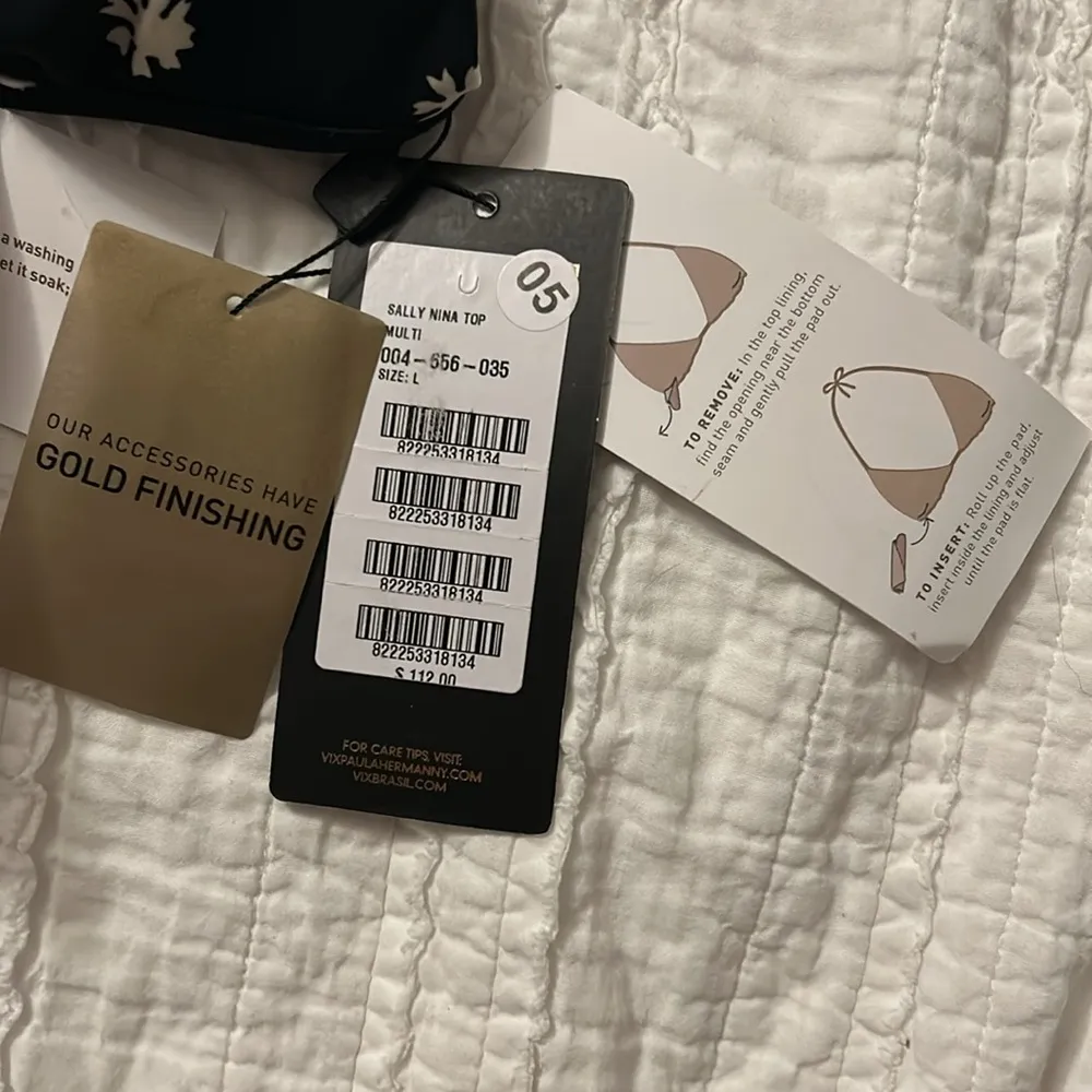 Vix Sally Black and White Floral Bikini, Large NWT - Image 6