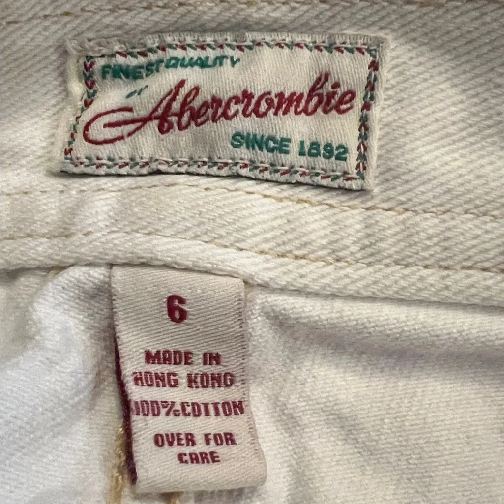 Vintage 90s Abercrombie & Fitch Rare Capri Denim Jeans Finest Quality SZ 6 - Image 7