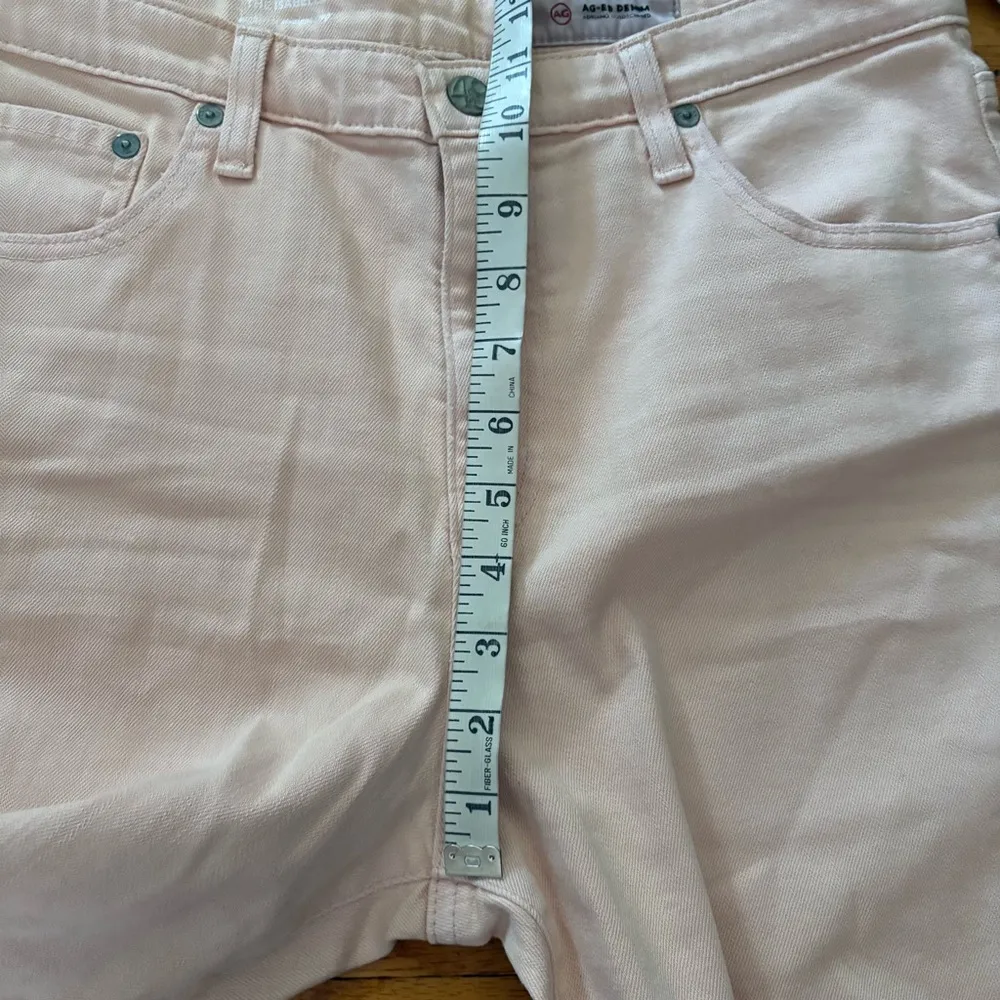 AG Adriano Goldschmied Abbey Pink Denim Crops Size 32 - Image 4