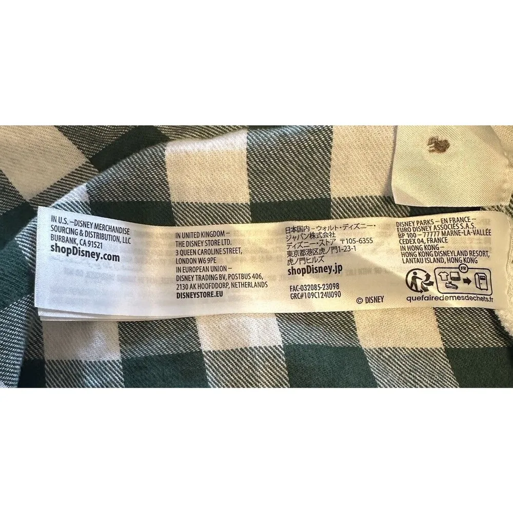 Disney Minnie & Daisy Holiday Green Plaid Flannel Christmas Pajamas Womens 3x - Image 9