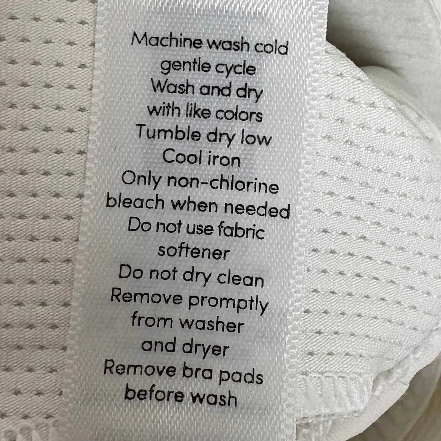 Athleta Zone Bra White Powervita Fabric Strappy Back Removable Cups Size Medium - Image 7