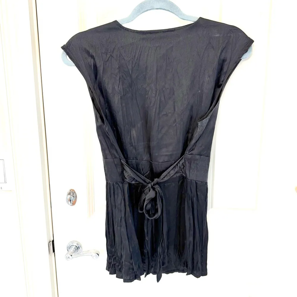 COPY - White House Black Market Womens Blouse Sz M Black Empire Beaded Waist - Image 7