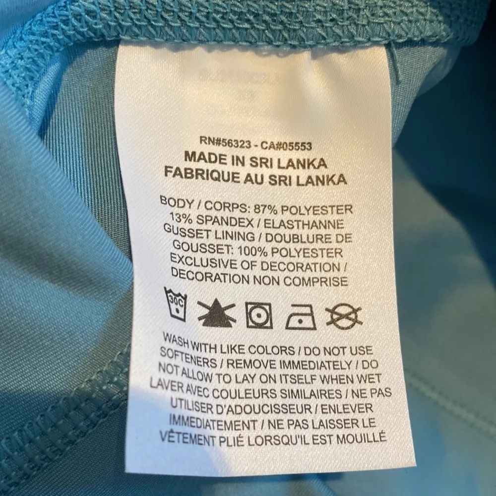 Nike Yoga 7/8 blue crochet edge dri-fit leggings XS NWT - Image 6