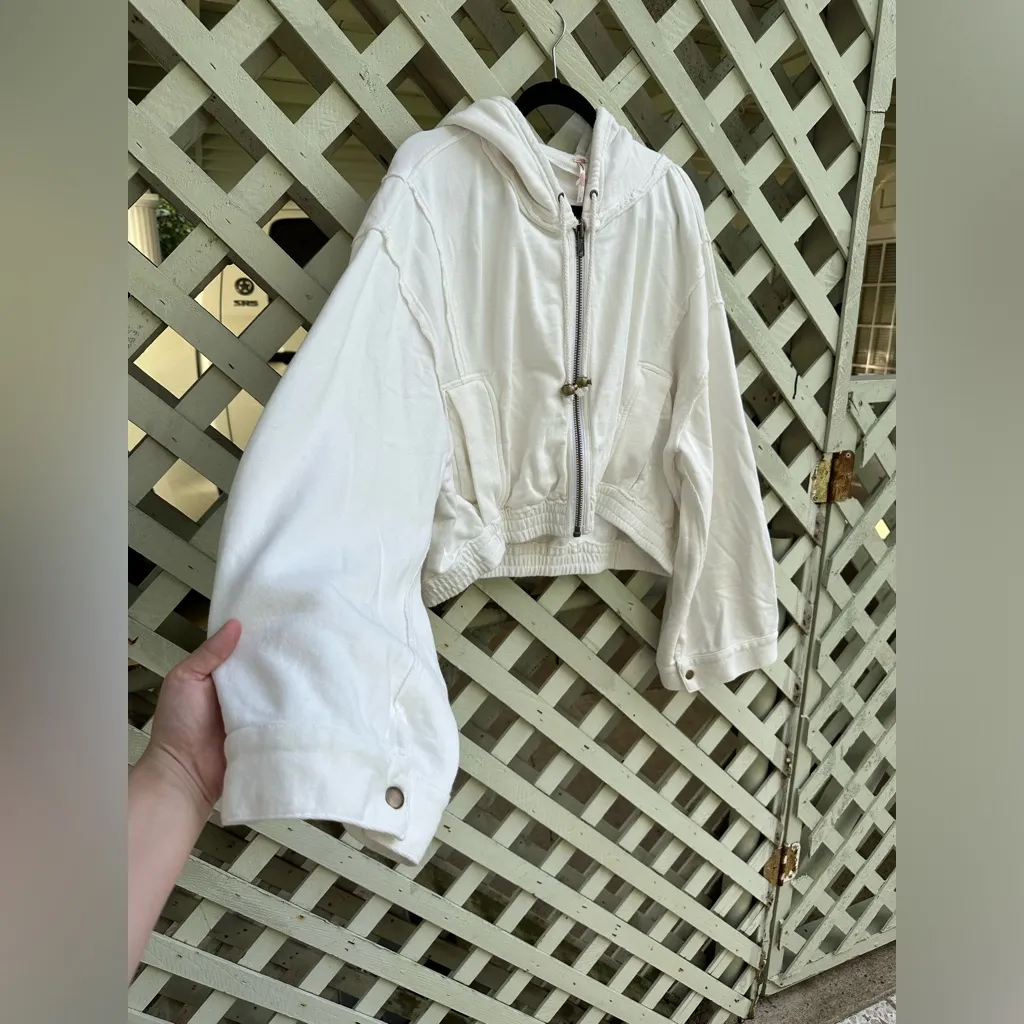 Free People Mix Up Sweatshirt Zip Up Hoodie - Image 5