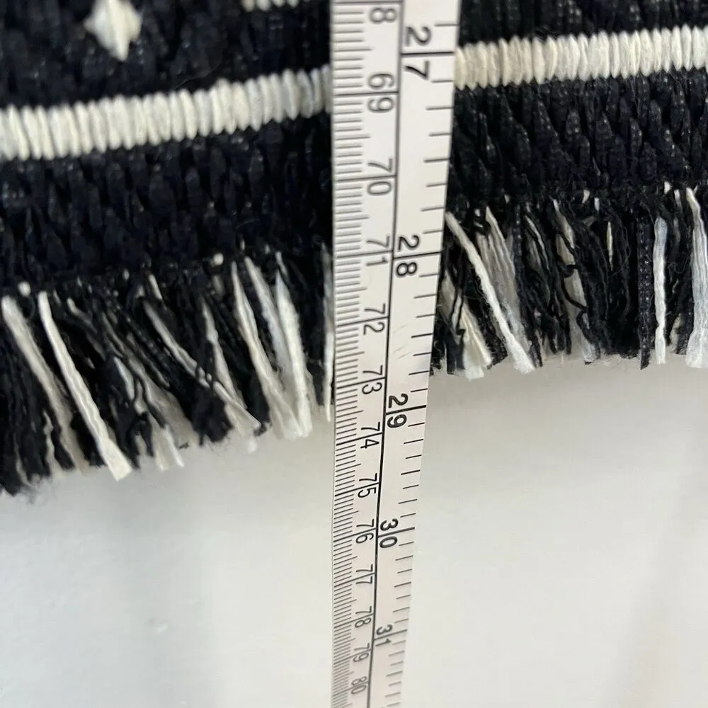 Tory Burch mini Fringe Dress Savora Tweed Sz 6 Boho - Image 9