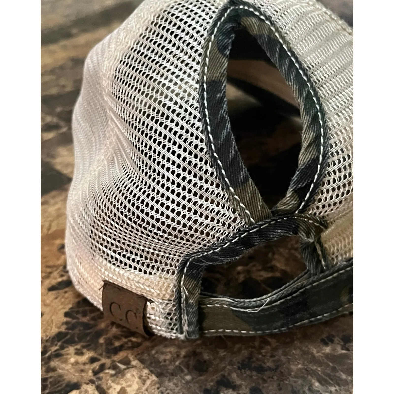 C.C Ponycap Messy High Bun Ponytail Adjustable Mesh Baseball Cap - Image 2