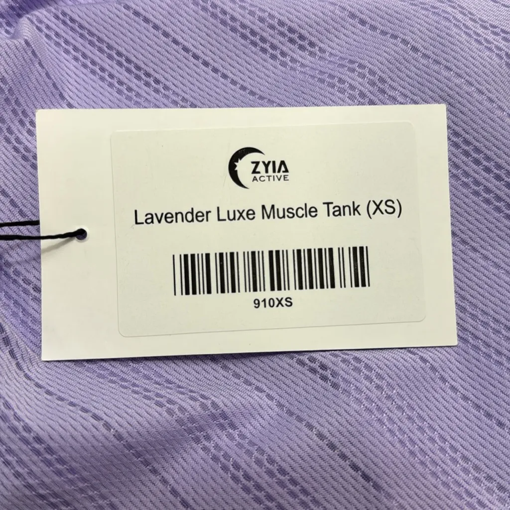 ZYIA Active NWT Lavender Purple Muscle Tank Top Size XS - Image 7