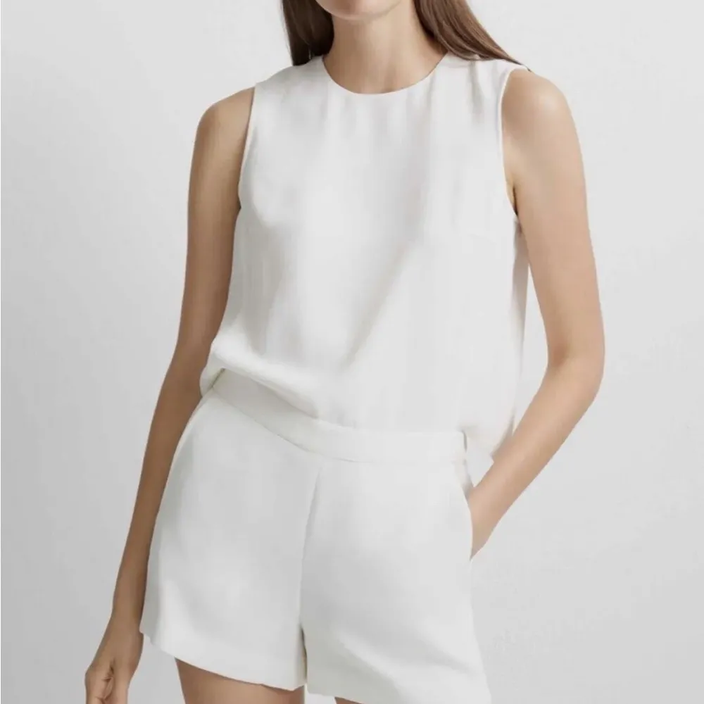 Club Monaco Coquette Women's White Sleeveless Cut Out Romper With Pockets - Image 5
