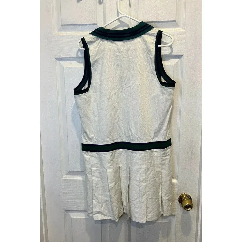 NWT Prince Pickleball Dress Women’s XL Cream‎ Green Pleated Athletic Collared White - Image 6