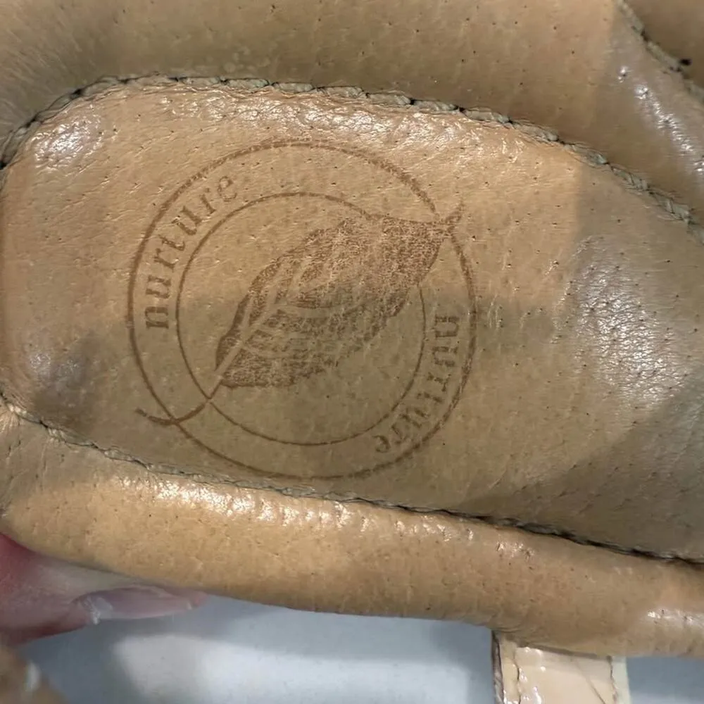 Nurture by Lamaze Slingback Flower Leather Sandals Women's 8.5M Beige Comfort Size 8.5 - Image 8