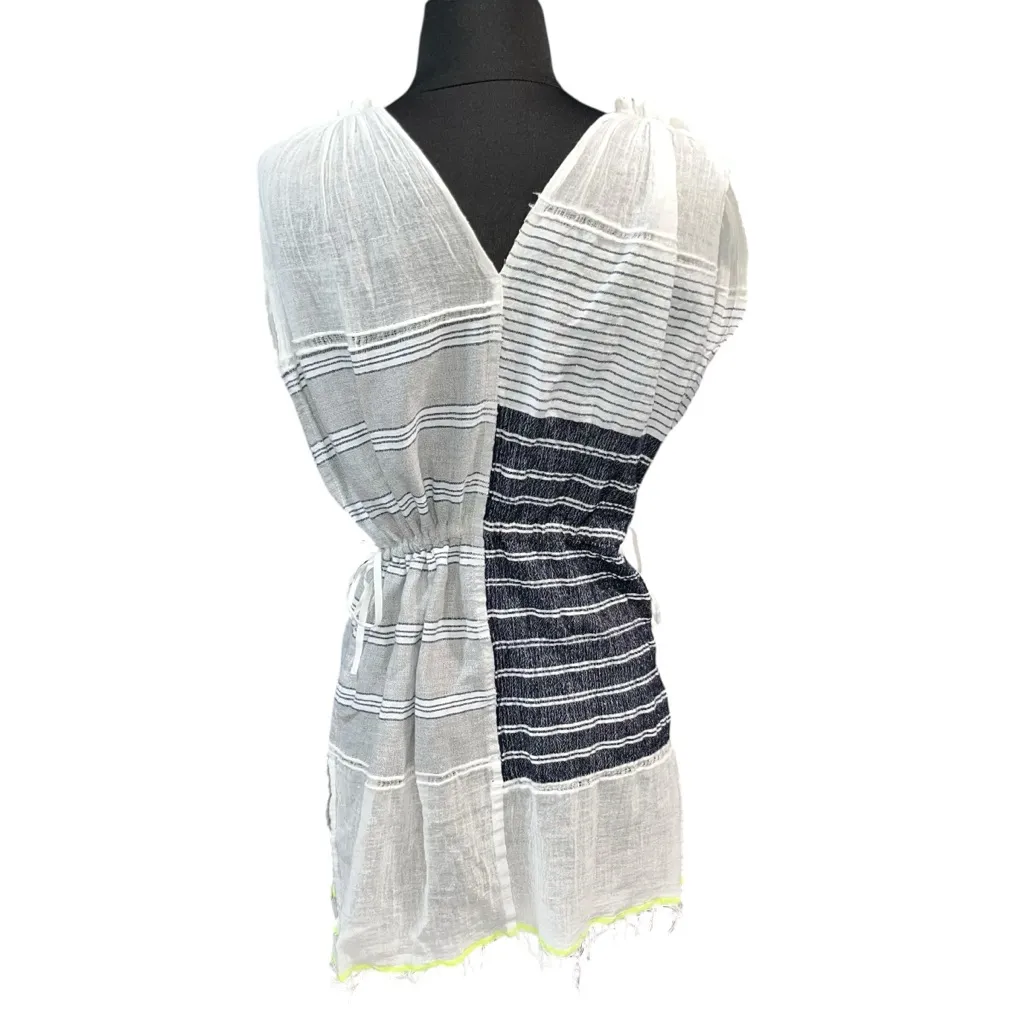 Lemlem  Split V Neck Striped Sleeveless Swim Beach Coverup size Small - Image 3