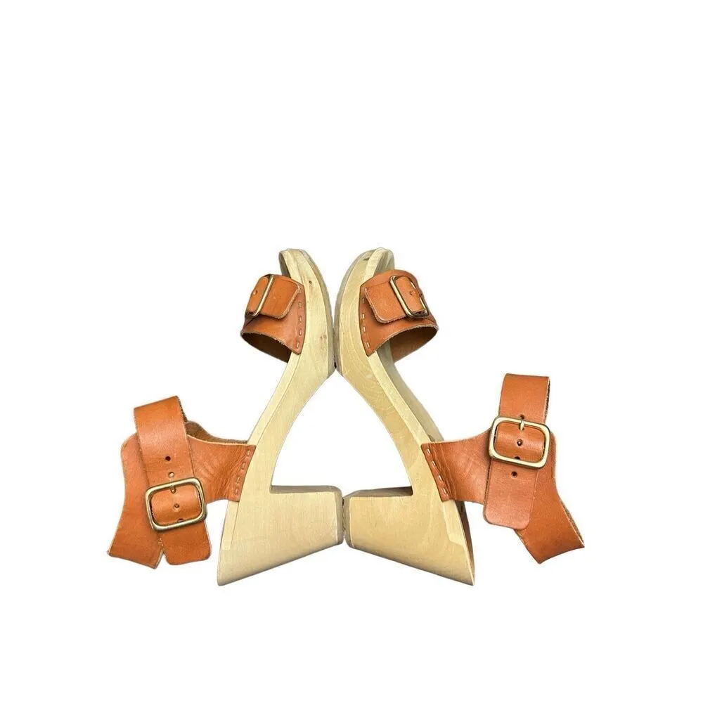 BRYR CLOGS Size 36 Tan - Image 5