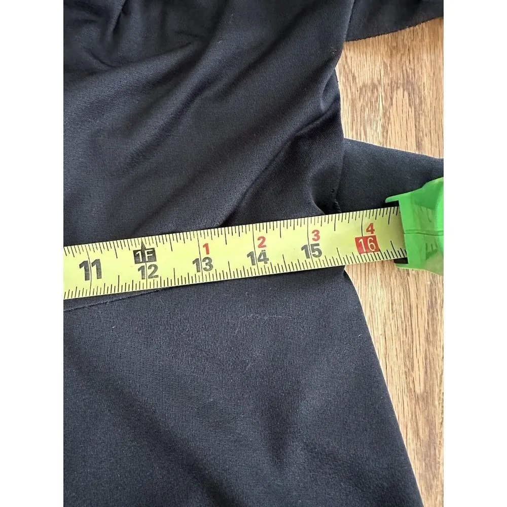 VTG 70s Gilberti Handkerchief Hem Floral Chiffon Semi Sheer Dress Fits Medium Black - Image 7