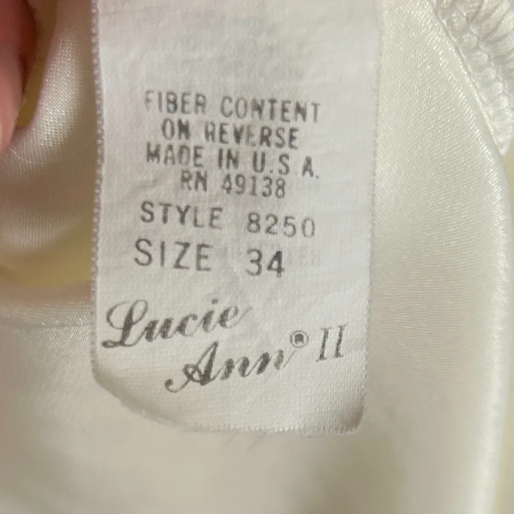 Vintage Lucie Ann II Satin Camisole – Size 34 (XS/S) White - Image 8